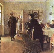 llya Yefimovich Repin They did no expect Him oil painting